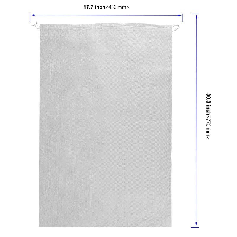KOHAND 50 Pack 18x30 Inch Empty Sand Bags  White Woven Polypropylene Sandbags for Flood Control Emergency Situation Roadblock Building Construction - Image 2